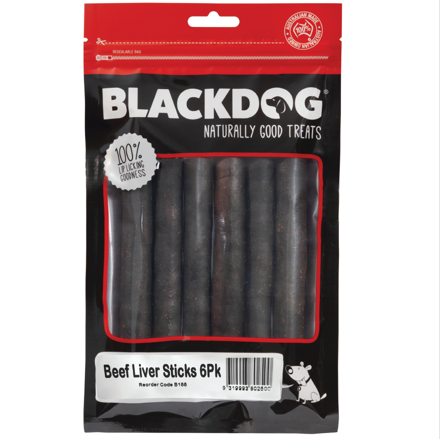 BLACKDOG Beef Liver Sticks 6 Pack