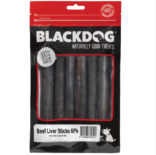 BLACKDOG Beef Liver Sticks 6 Pack