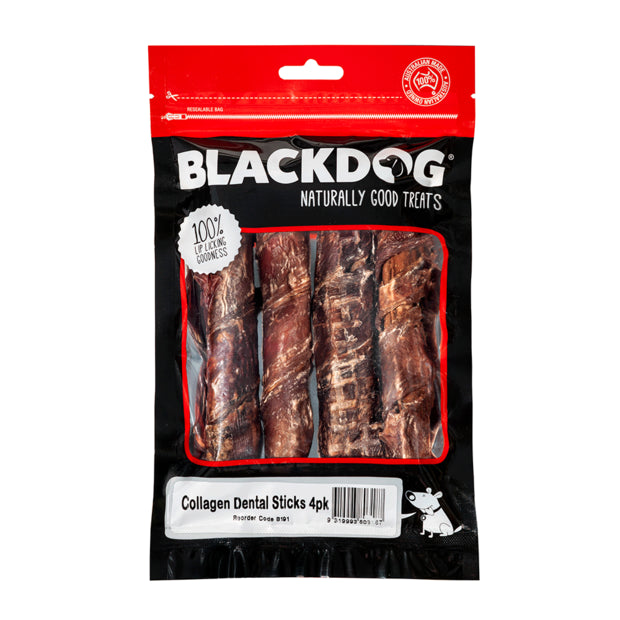 BLACK DOG Collagen Dental Sticks 4pk