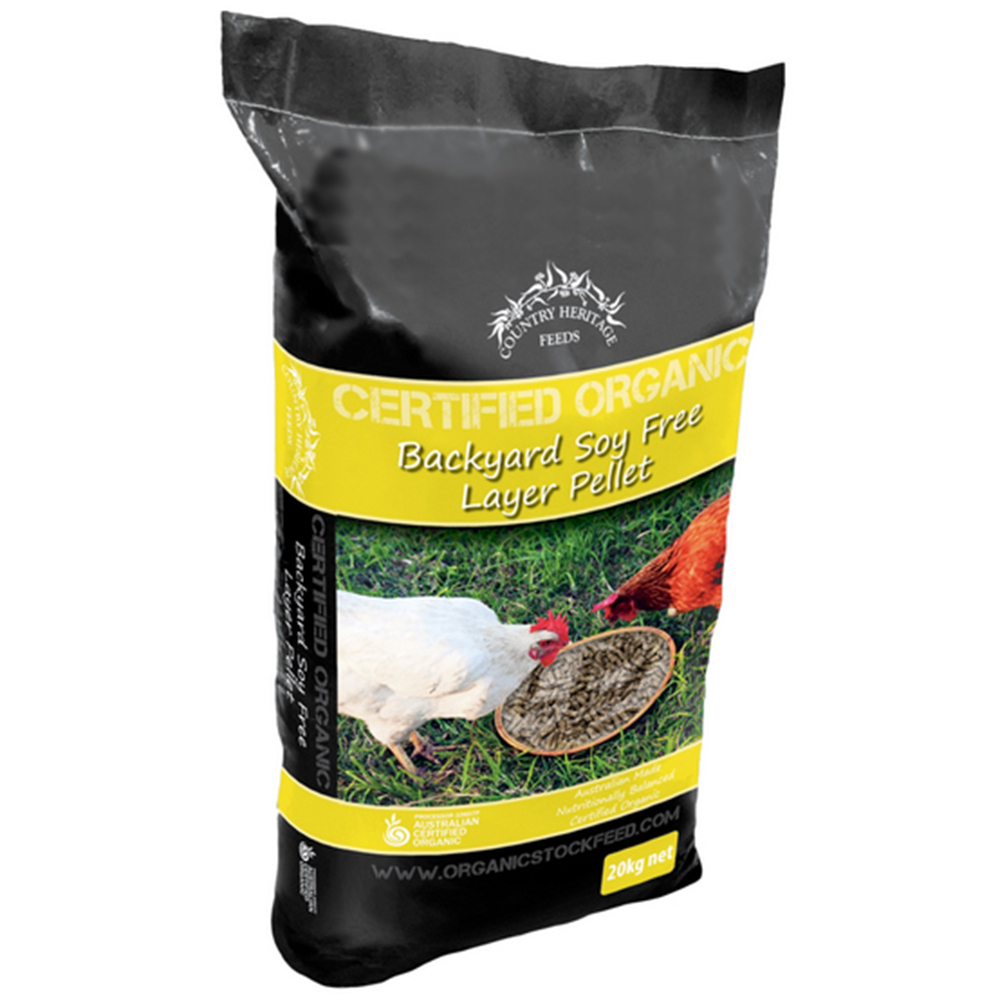 Country Heritage Organic Backyard Layer Soy Free Pellet 20kg