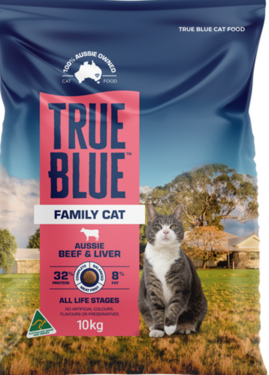 True Blue Cat Food Beef and Liver 10kg