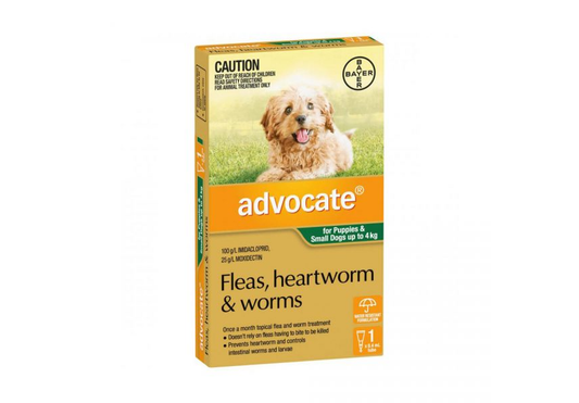 Bayer Advocate Dog 0-4kg (Small) 3 Pack