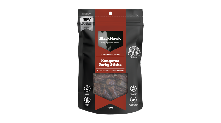 BlackHawk Kangaroo Jerky Sticks Dog Treats 100gm