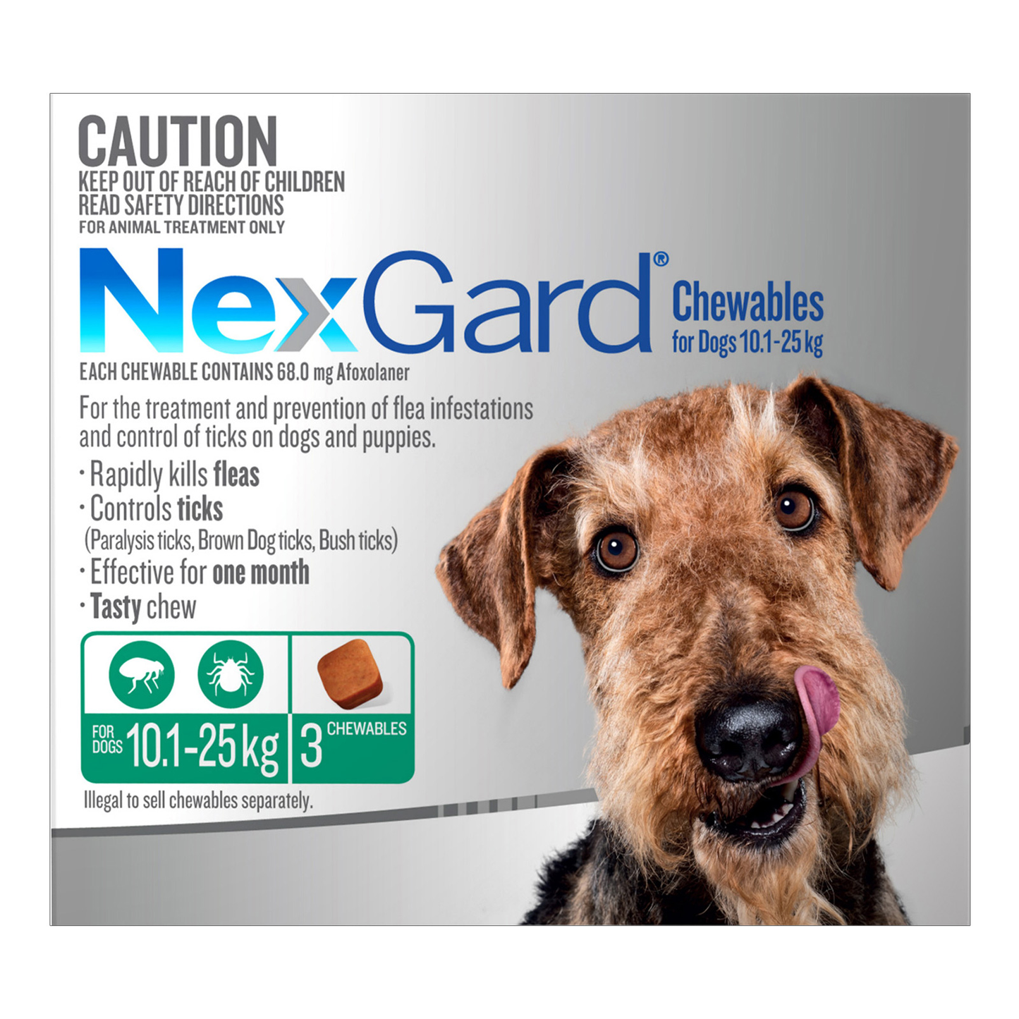 Nexgard 10-25kg Chewables For Medium Breeds