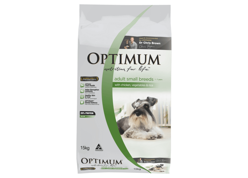 Optimum Adult Small Breed Chicken Vegetables & Rice 15Kg