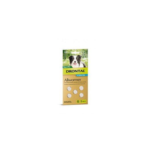 Bayer Drontal 5 Tab Medium Dogs